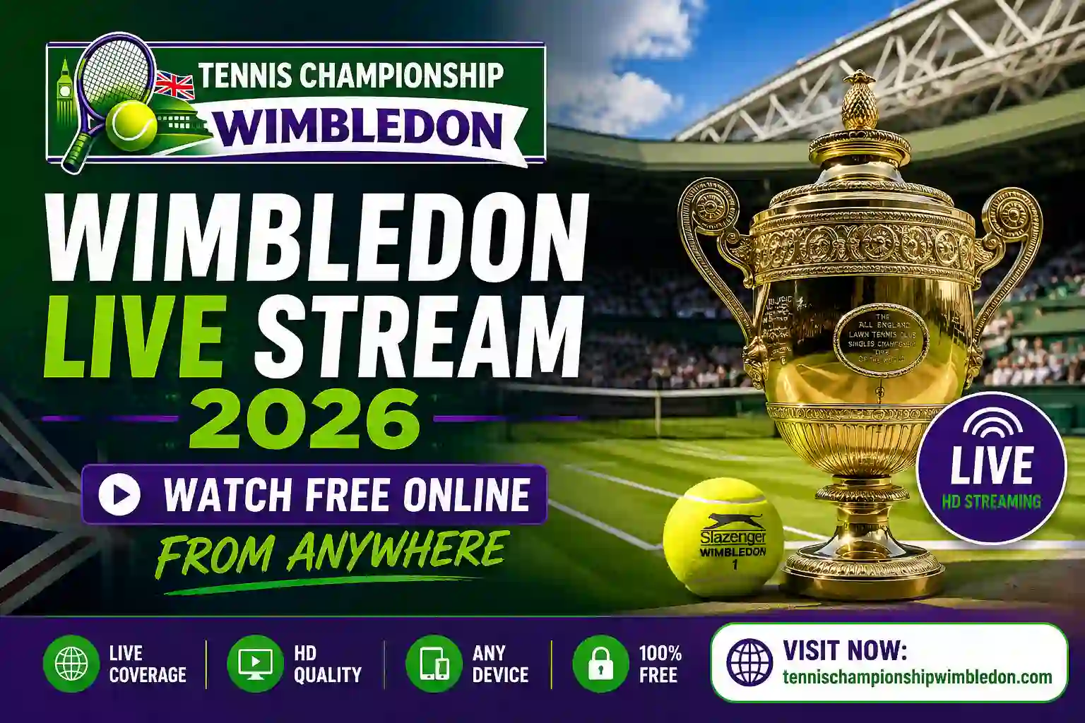 Wimbledon 2026 live score — qualifying and main draw coverage from Roehampton and the All England Club