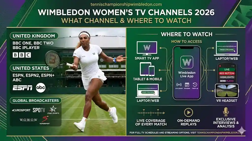 Wimbledon Women's TV Channels 2026
